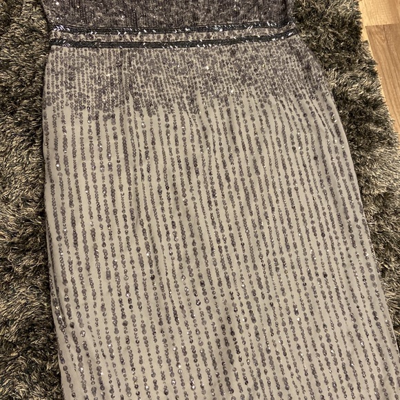 Mac Duggal Dresses Nwot Mac Duggal Gray Sequin Midi Dress Poshmark